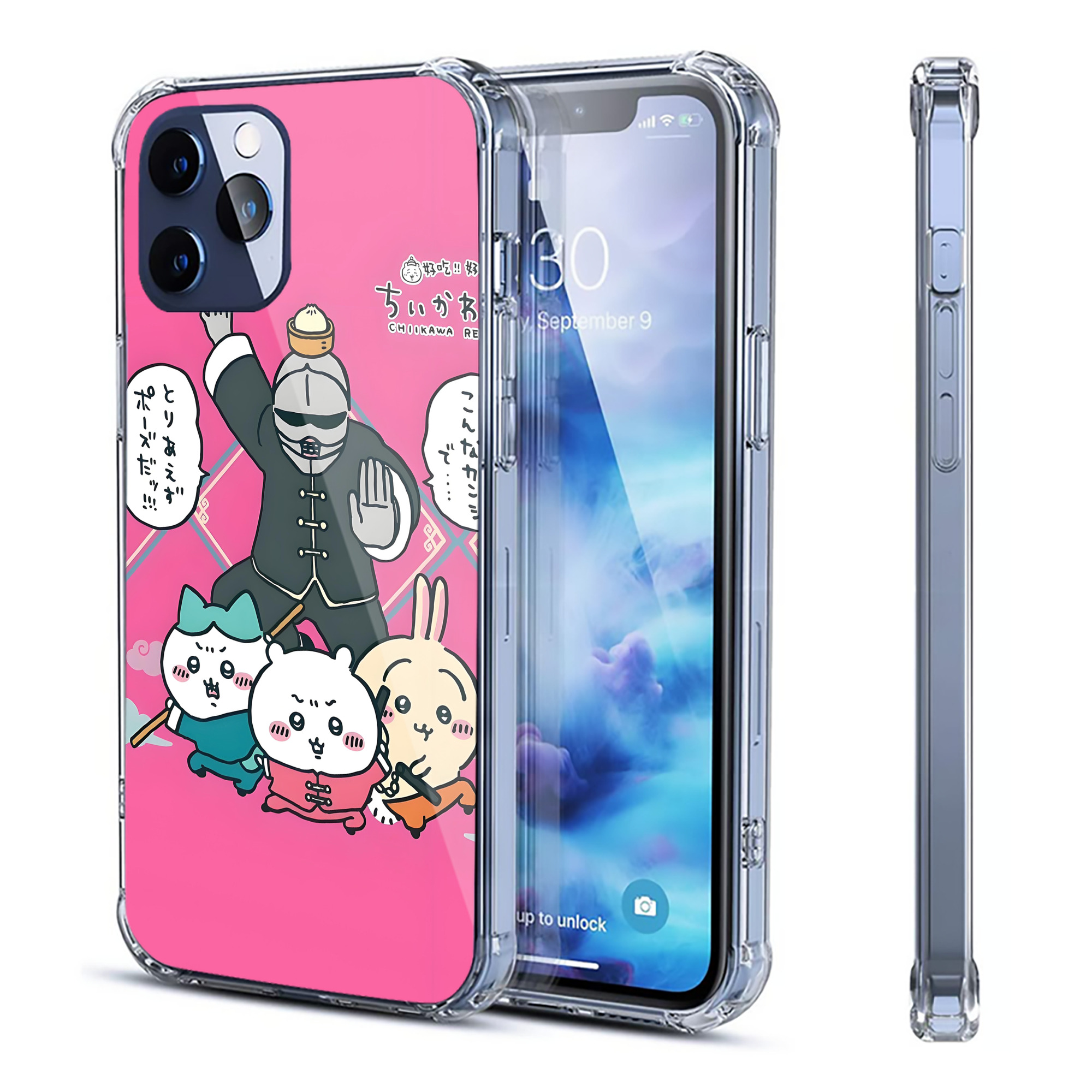 （画像用） ちいかわ Chii-kawa 【iPhone 12シリーズ対応】透明スマホケース（クリアソフトケース）